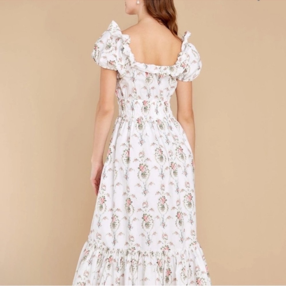 LoveShackFancy  Spring Terrence Floral-Print Cotton Midi Dress - Picture 6 of 13